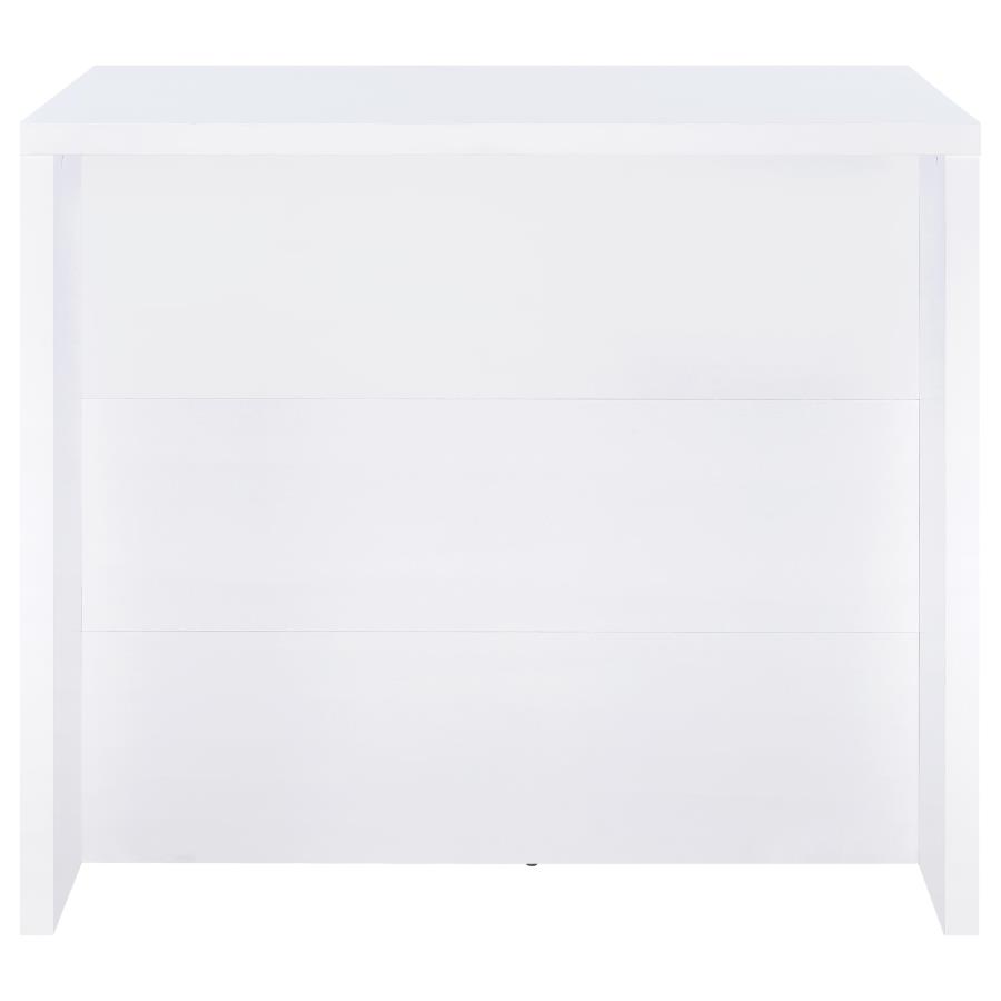 Topanga Engineered Wood Freestanding Home Bar White view 5