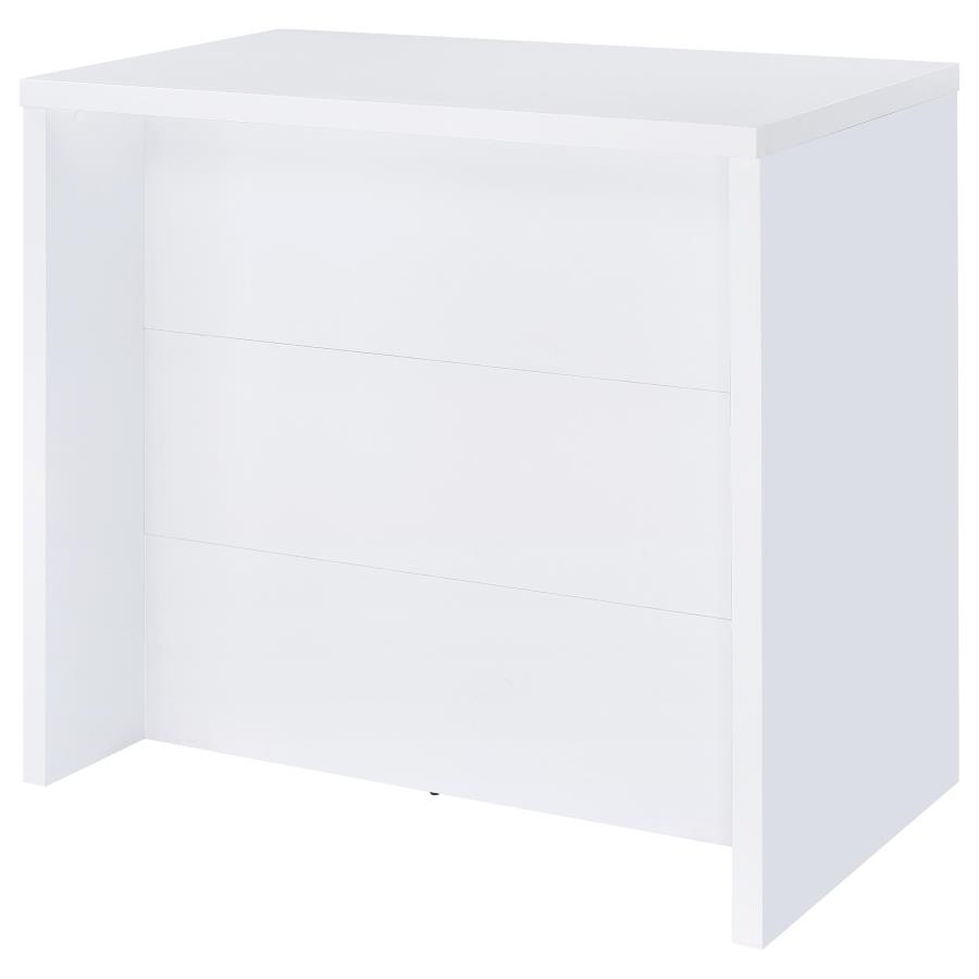 Topanga Engineered Wood Freestanding Home Bar White view 6