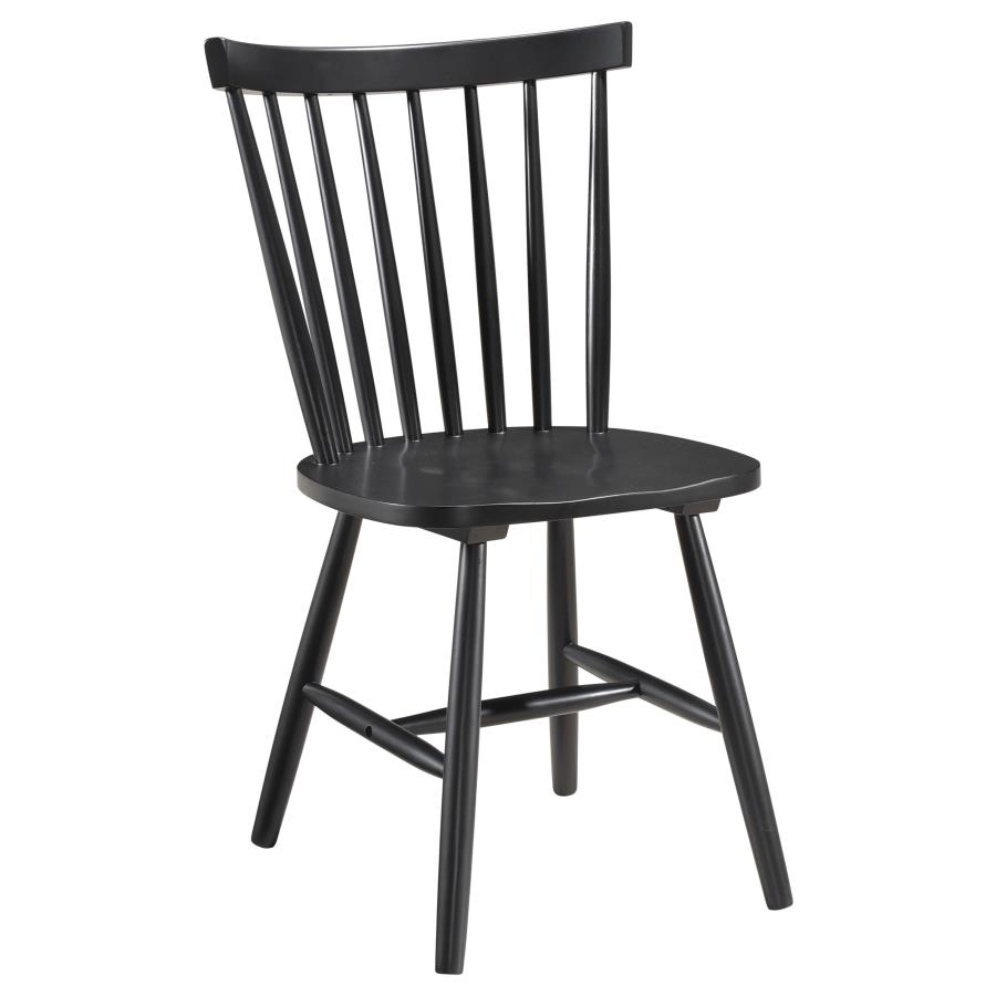 Hollyoak Windsor Wood Dining Side Chair Black (Set of 2) view 3