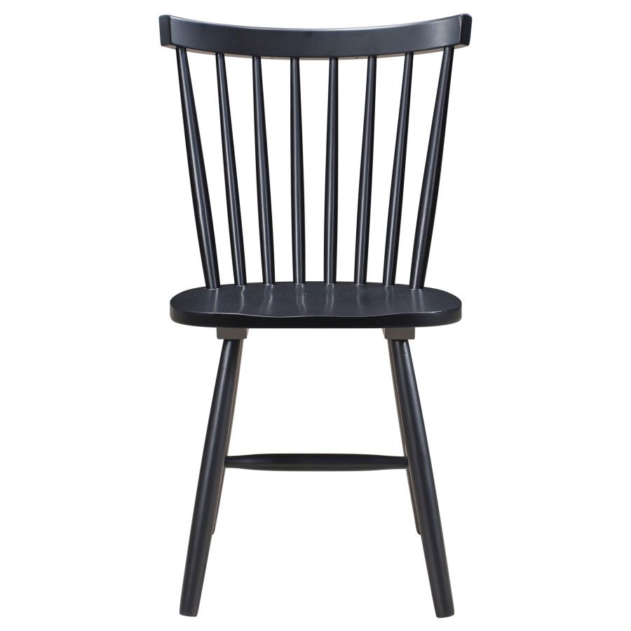 Hollyoak Windsor Wood Dining Side Chair Black (Set of 2) view 4