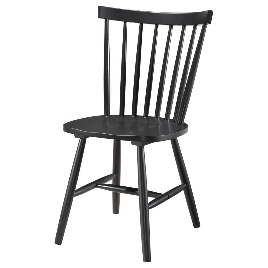 Hollyoak Windsor Wood Dining Side Chair Black (Set of 2) view 5