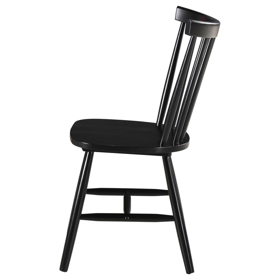 Hollyoak Windsor Wood Dining Side Chair Black (Set of 2) view 6