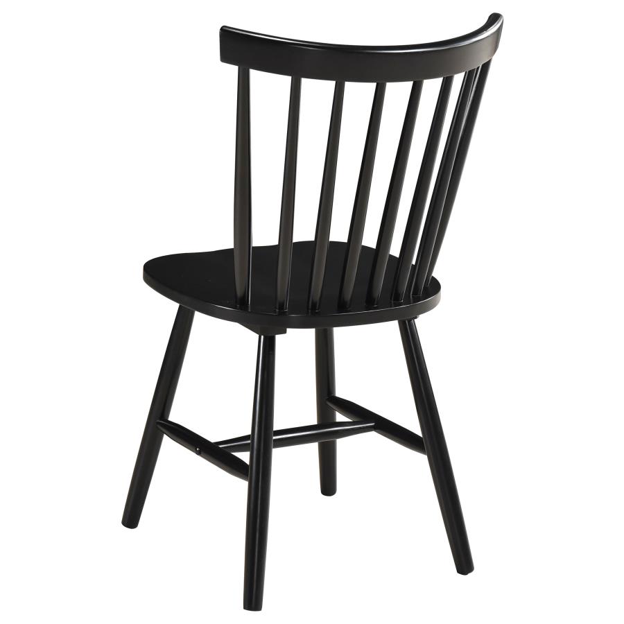 Hollyoak Windsor Wood Dining Side Chair Black (Set of 2) view 7