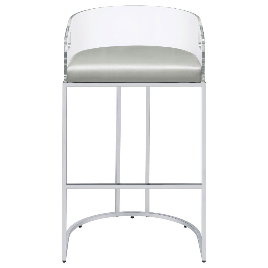 Thermosolis Clear Acrylic Bar Chair Chrome (Set of 2) view 4