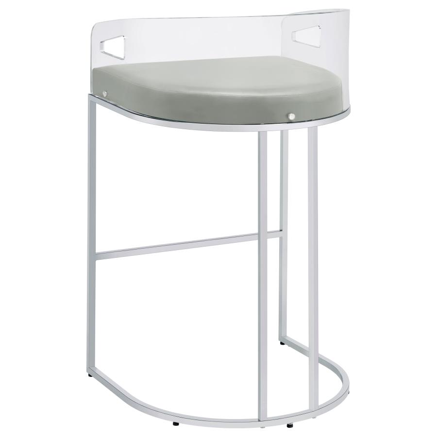 Thermosolis Clear Acrylic Bar Chair Chrome (Set of 2) view 7