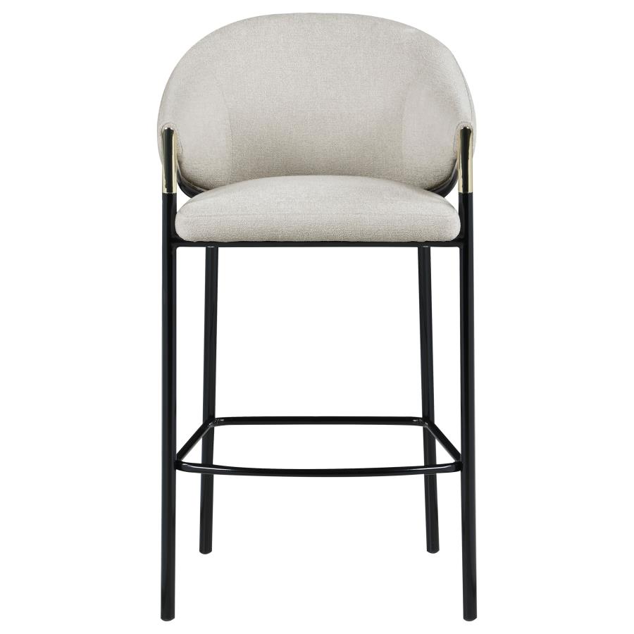 Chadwick Fabric Upholstered Bar Chair Beige (Set of 2) view 4