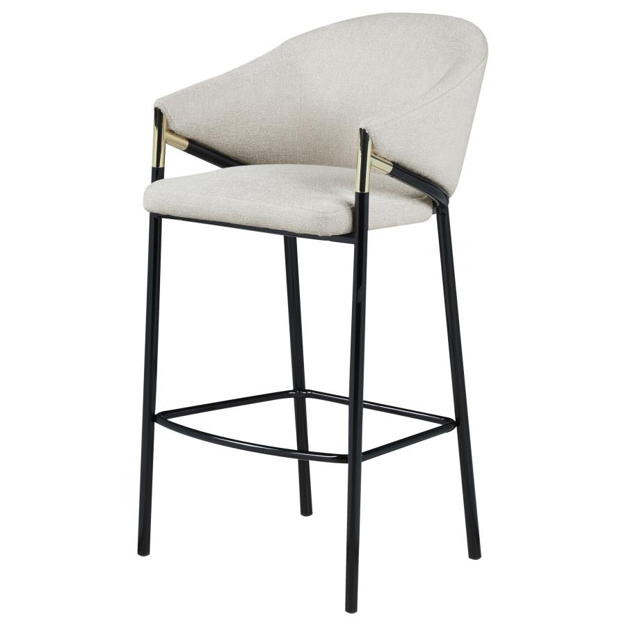 Chadwick Fabric Upholstered Bar Chair Beige (Set of 2) view 5