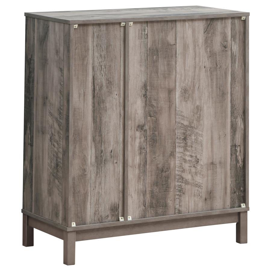 Cheyenne 2-door Home Bar Wine Cabinet Weathered Acacia view 6