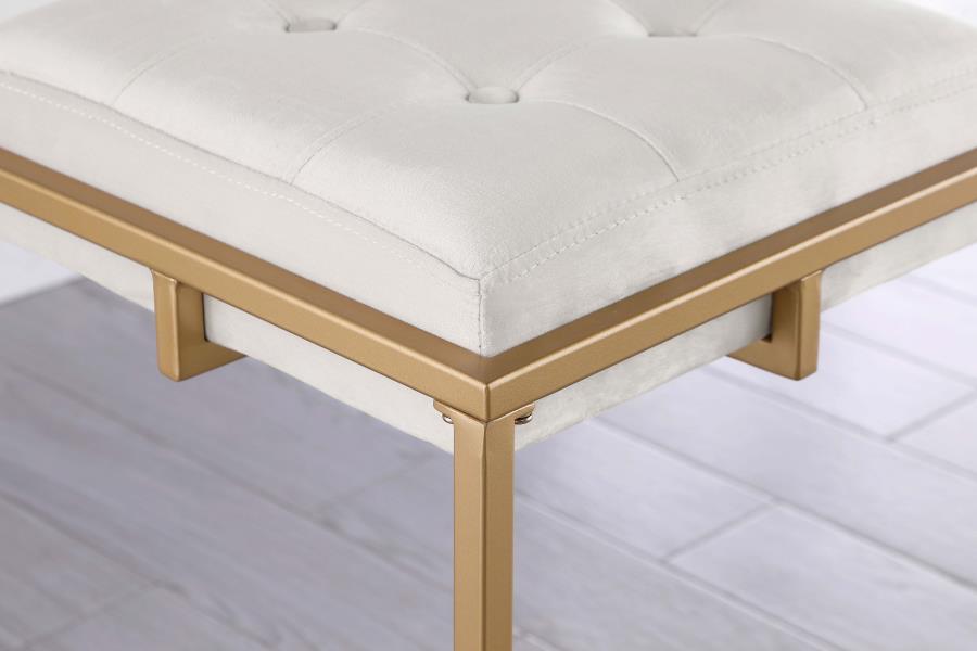 Nadia Upholstered Backless Bar Stool Beige (Set of 2) view 7
