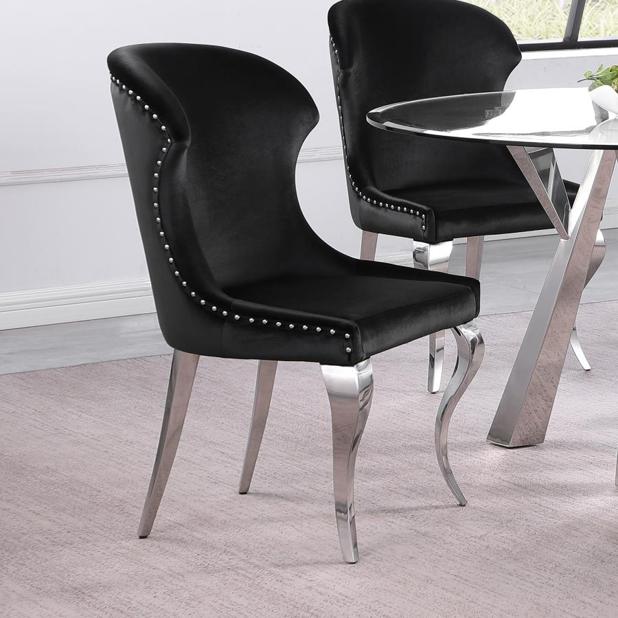 Cheyanne Upholstered Dining Side Chair Black (Set of 2) view 2