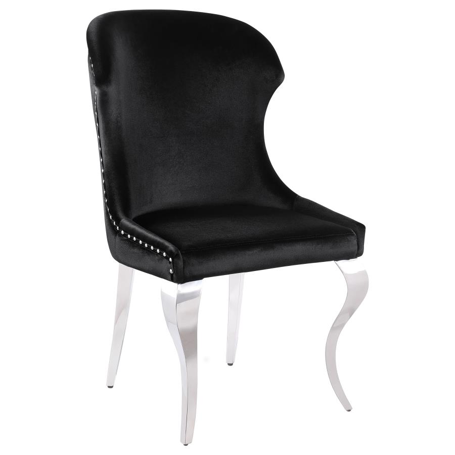 Cheyanne Upholstered Dining Side Chair Black (Set of 2) view 3