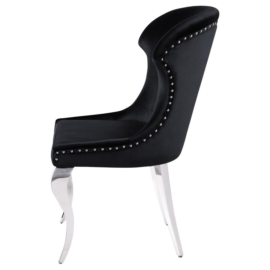 Cheyanne Upholstered Dining Side Chair Black (Set of 2) view 6