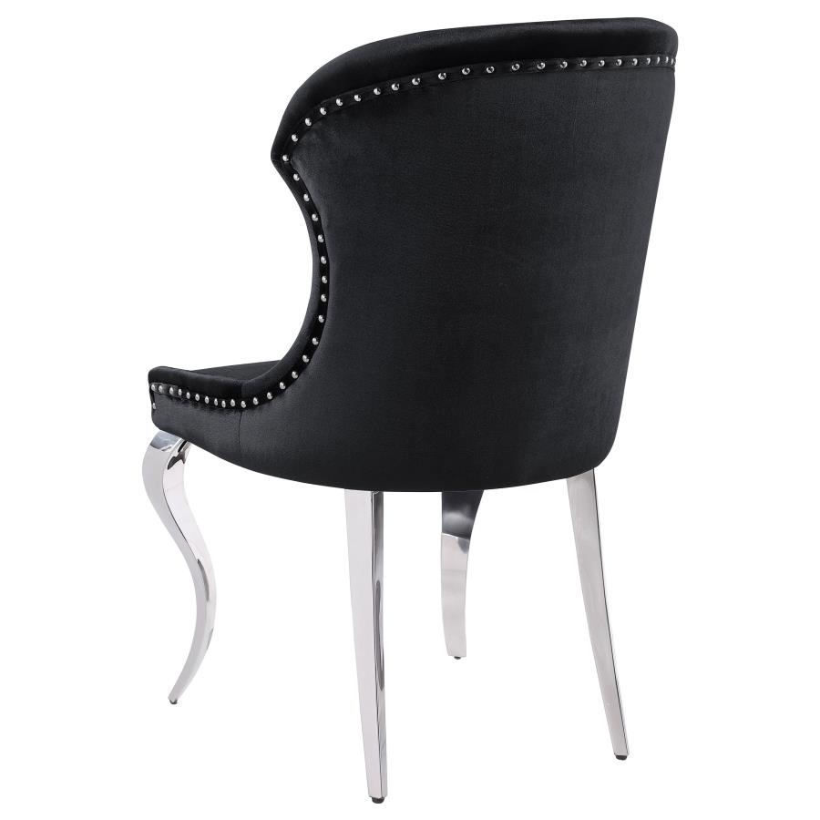 Cheyanne Upholstered Dining Side Chair Black (Set of 2) view 7