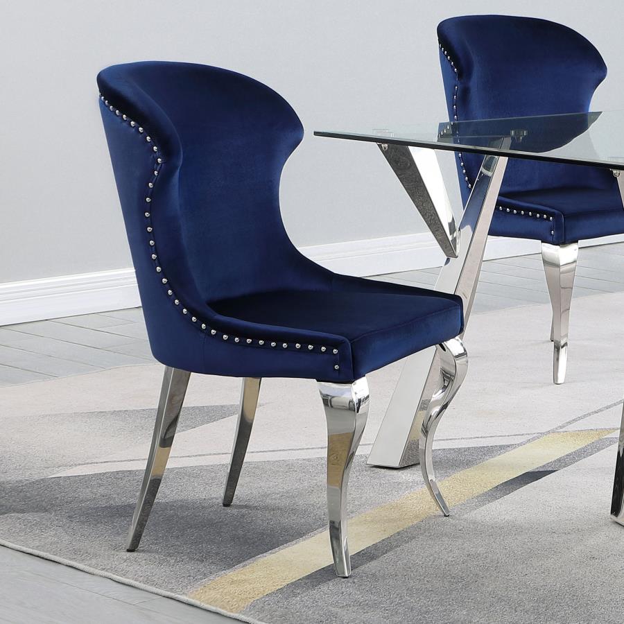 Cheyanne Upholstered Dining Side Chair Ink Blue (Set of 2) view 2