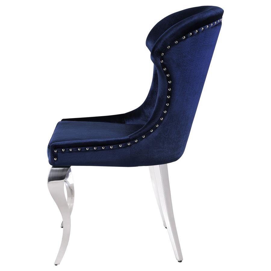 Cheyanne Upholstered Dining Side Chair Ink Blue (Set of 2) view 6