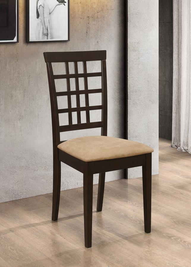 Kelso Lattice Back Dining Side Chair Cappuccino (Set of 2) view 2