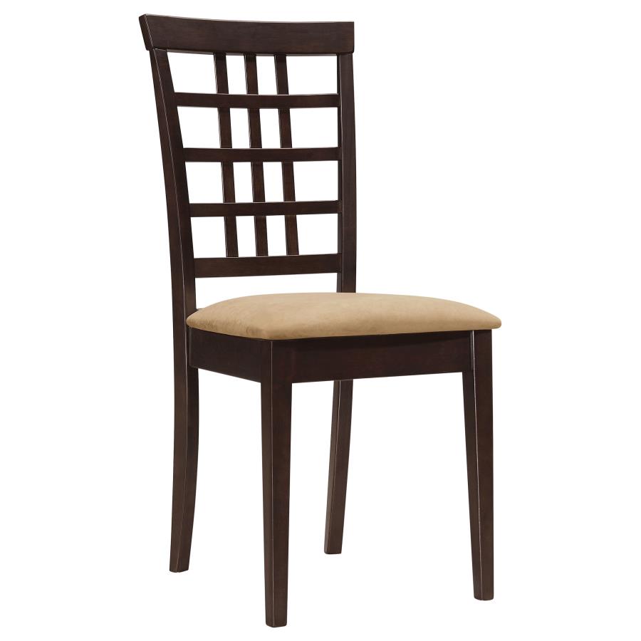 Kelso Lattice Back Dining Side Chair Cappuccino (Set of 2) view 3