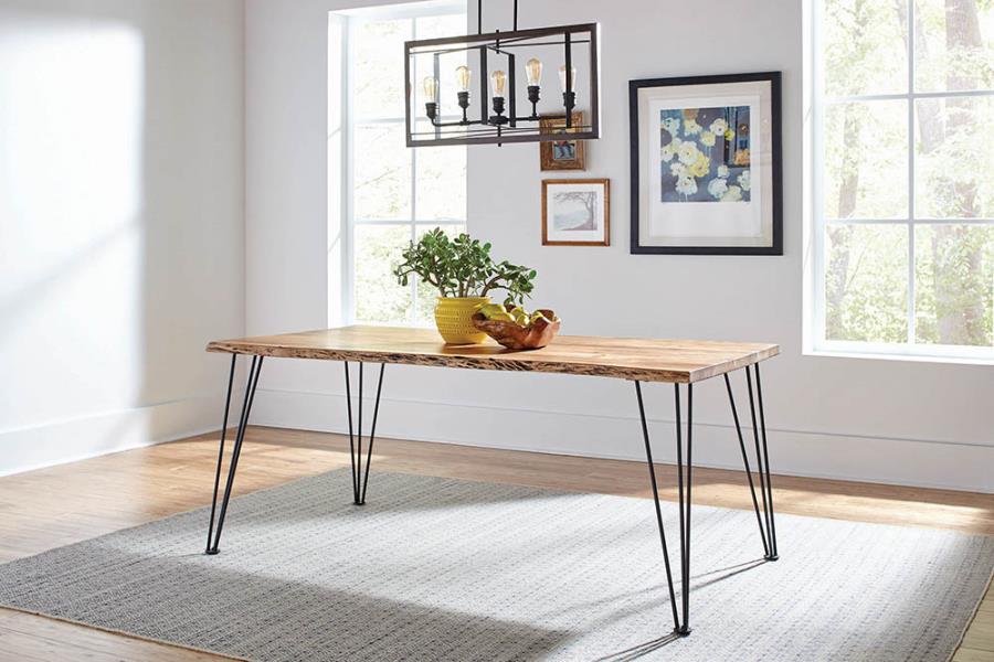 Sherman 71-inch Live Edge Dining Table Natural Acacia view 2