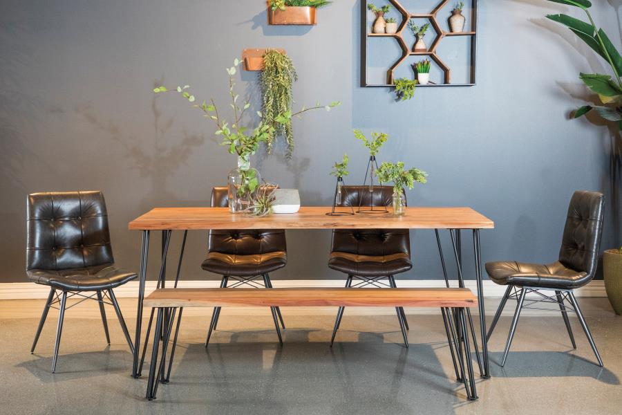 Sherman 71-inch Live Edge Dining Table Natural Acacia view 7