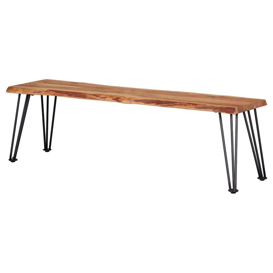 Sherman Wood Dining Bench Natural Acacia view 4