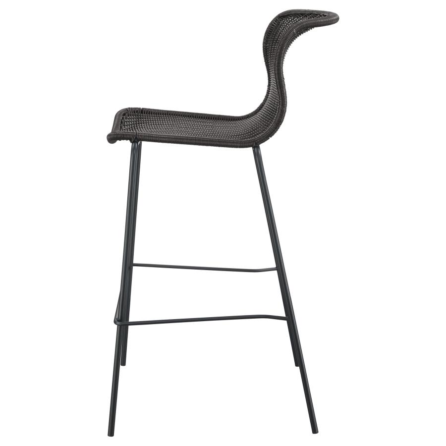 Mckinley Faux Rattan Metal Bar Chair Brown (Set of 2) view 6