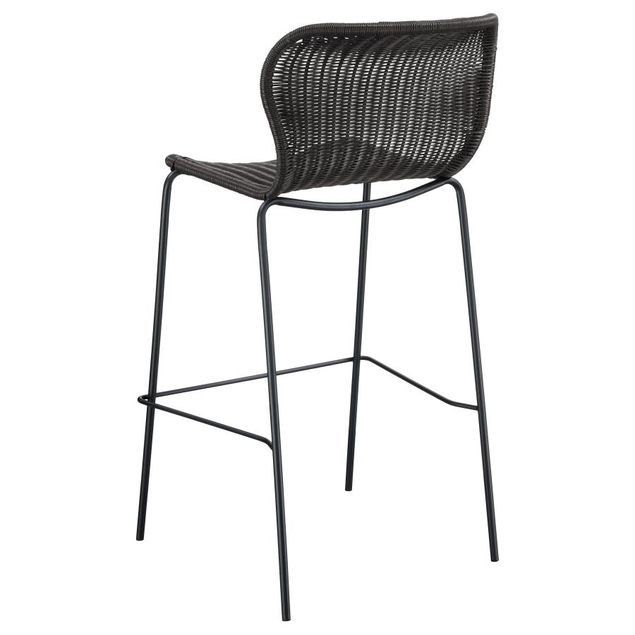Mckinley Faux Rattan Metal Bar Chair Brown (Set of 2) view 7