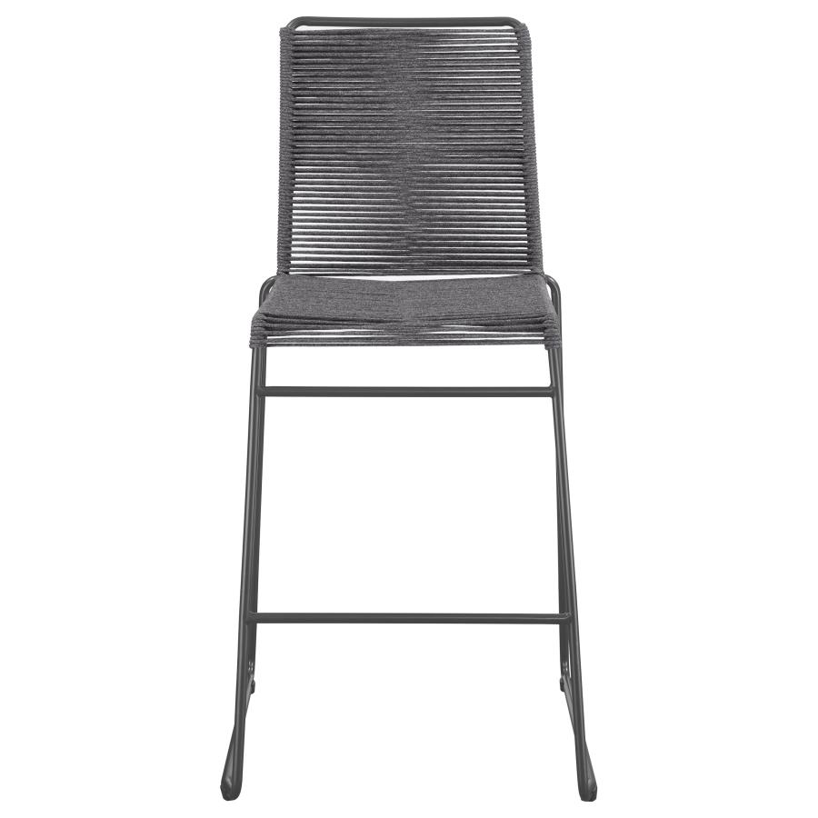 Jerome Woven Rope Metal Bar Chair Charcoal (Set of 2) view 4