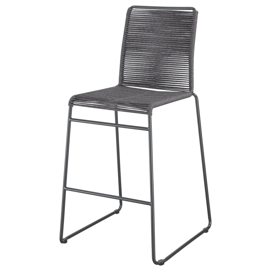 Jerome Woven Rope Metal Bar Chair Charcoal (Set of 2) view 5