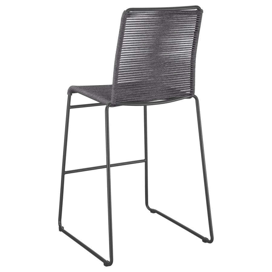 Jerome Woven Rope Metal Bar Chair Charcoal (Set of 2) view 7