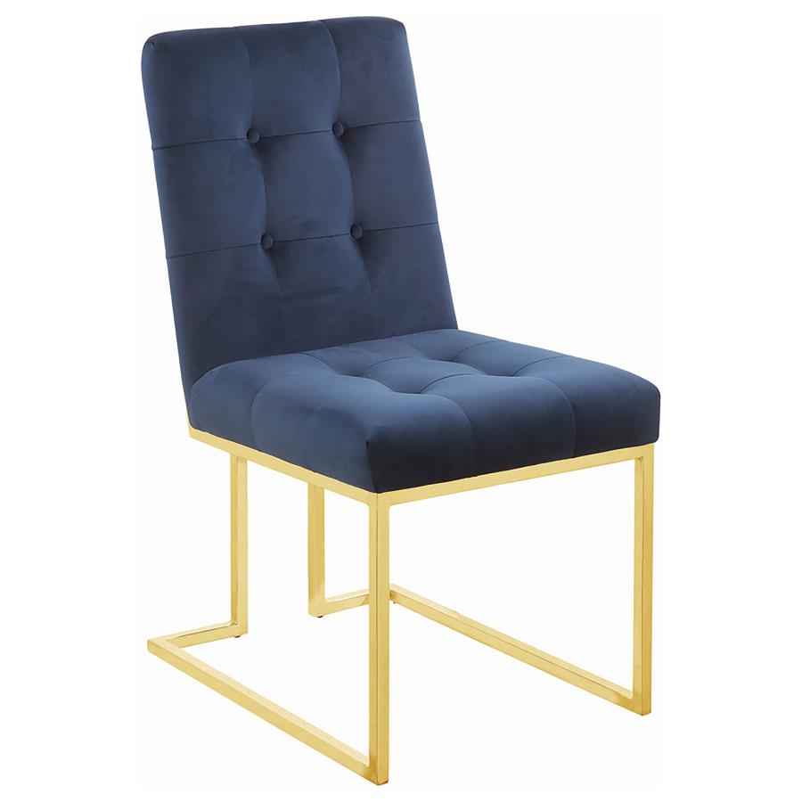 Cisco Velvet Upholstered Dining Side Chair Gold (Set of 2) view 3