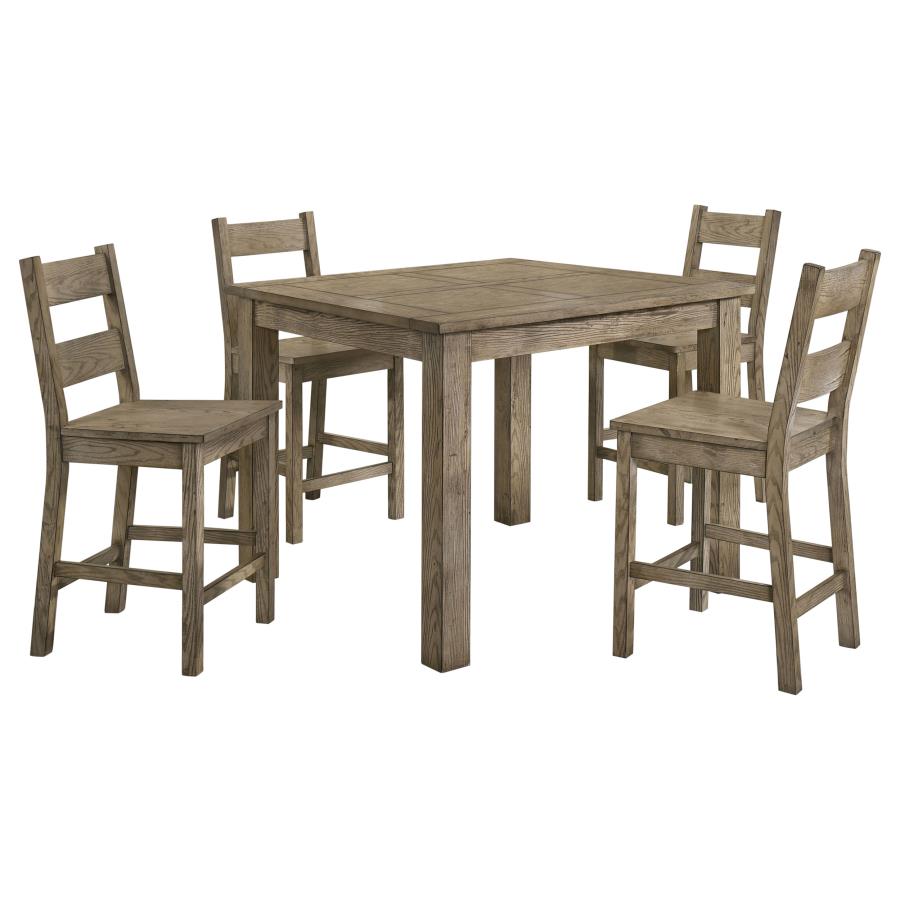 Cardova 5-piece Counter Height Dining Table Set Vineyard Oak view 2