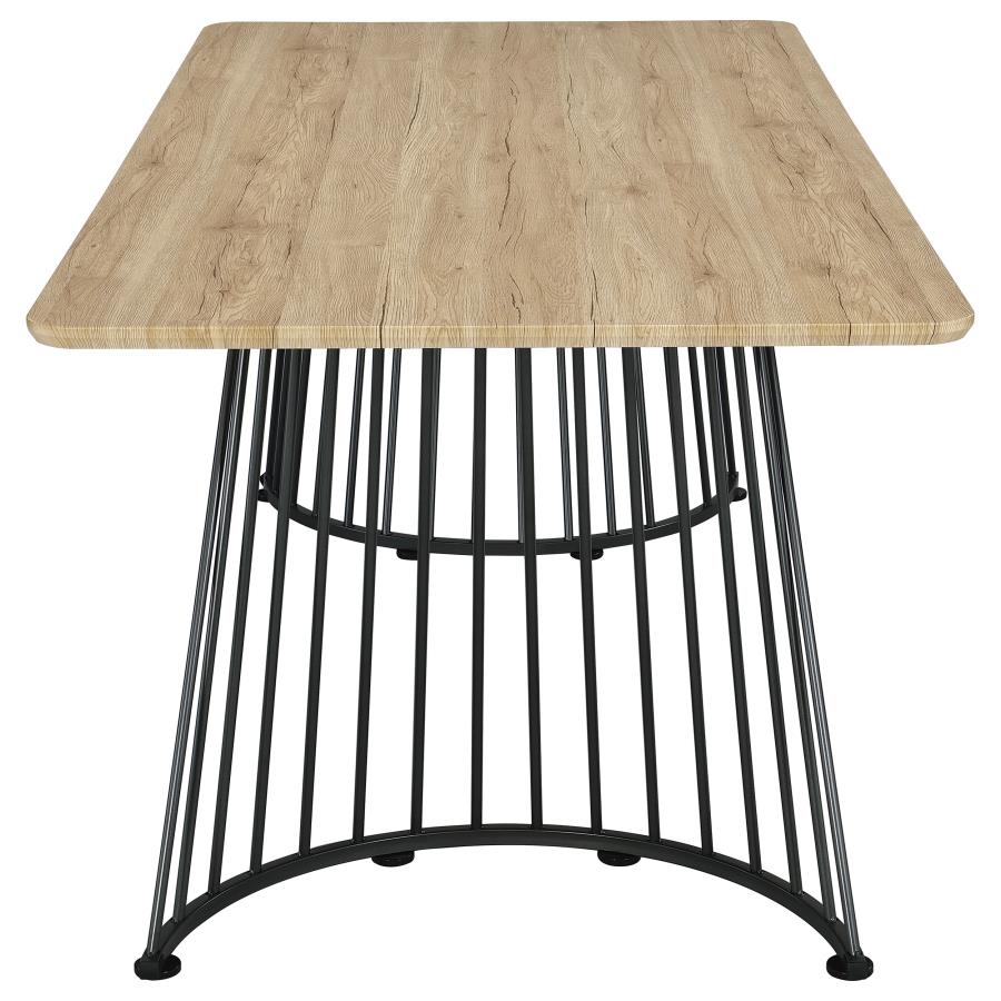 Altus 80-inch Composite Wood Dining Table Natural Oak view 5