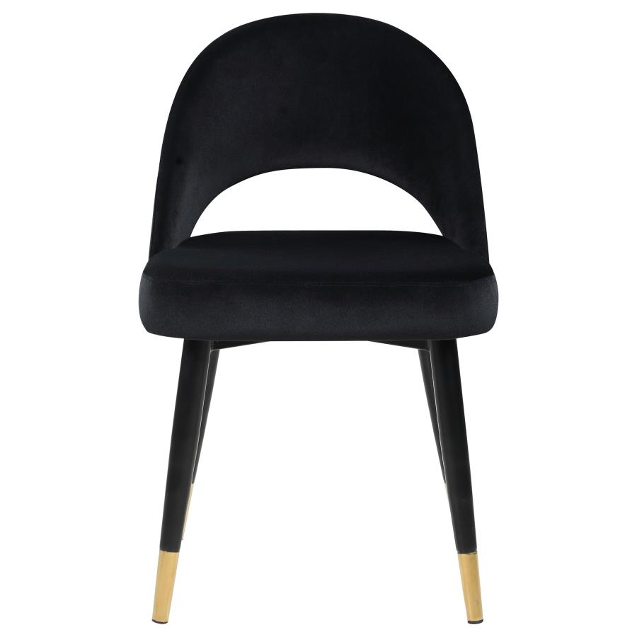 Lindsey Upholstered Dining Side Chair Black (Set of 2) view 4