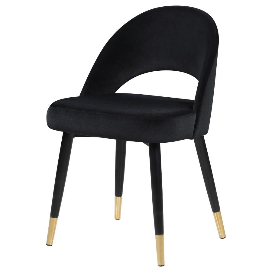 Lindsey Upholstered Dining Side Chair Black (Set of 2) view 5