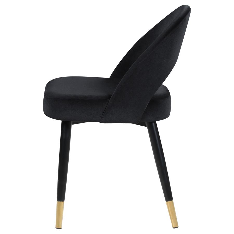 Lindsey Upholstered Dining Side Chair Black (Set of 2) view 6