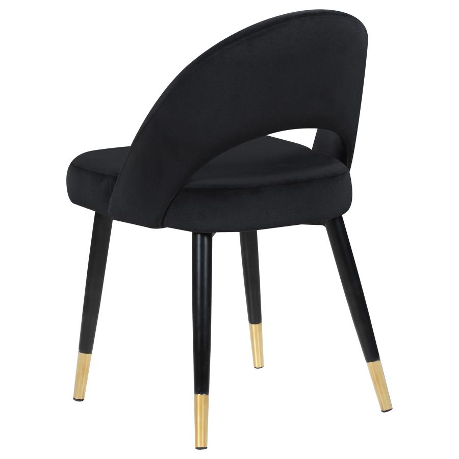 Lindsey Upholstered Dining Side Chair Black (Set of 2) view 7