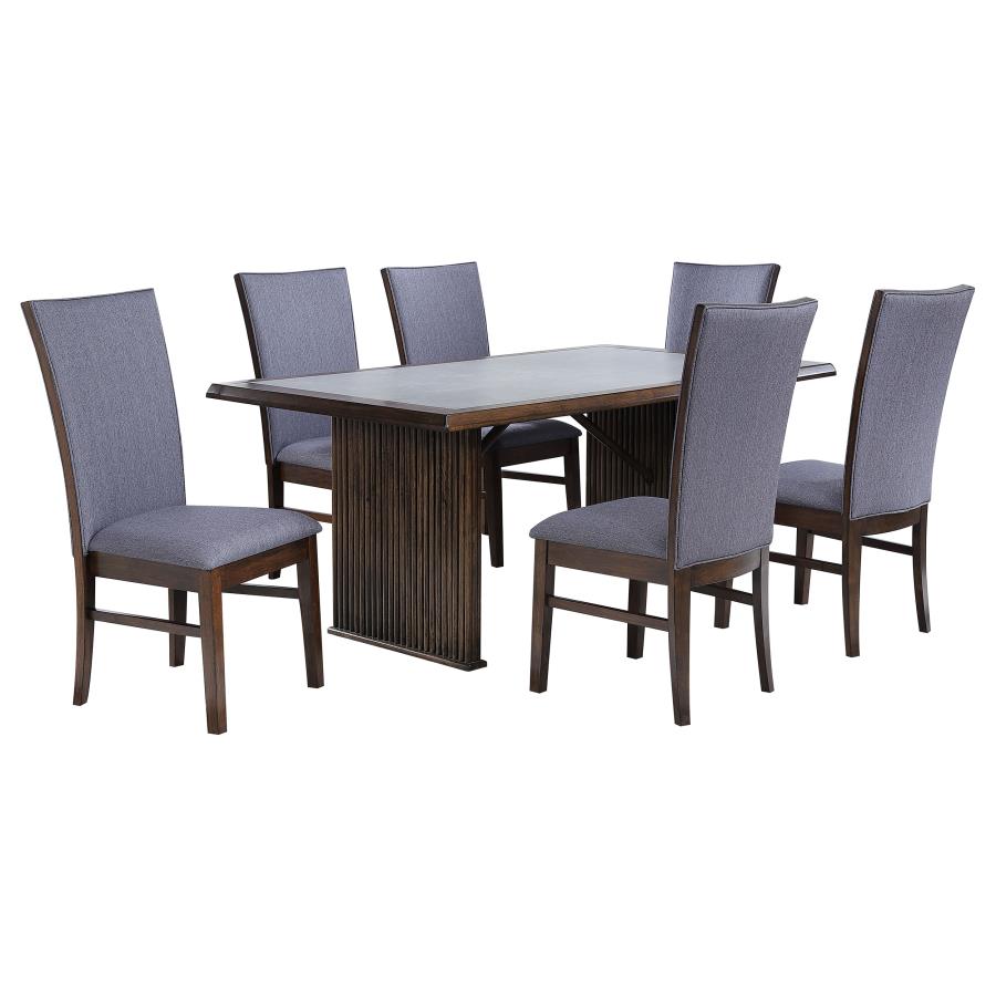 Sherwood 7-piece Rectangular Dining Table Set Brown view 2