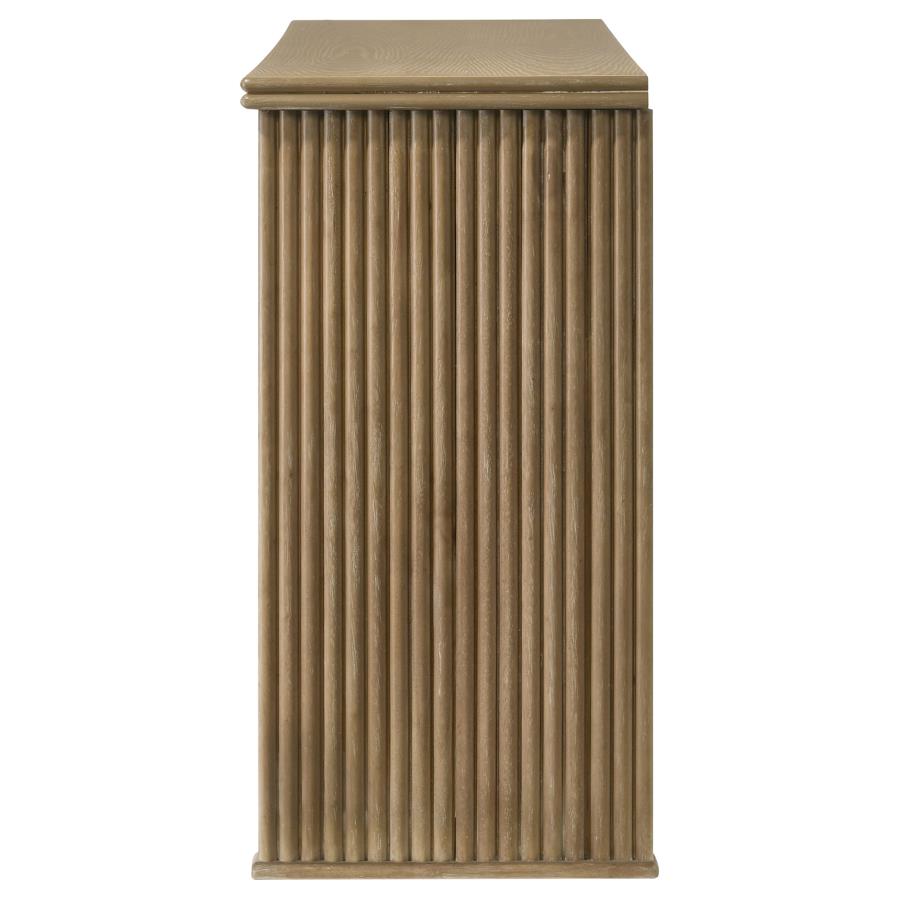 Adina 3-door 59-inch Sideboard Server Distressed Light Brown view 6