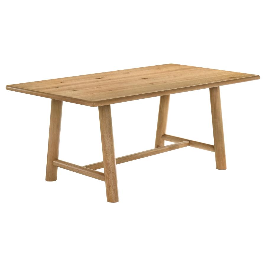 Duncan 7-piece Rectangular Wood Dining Table Set Washed Oak view 3