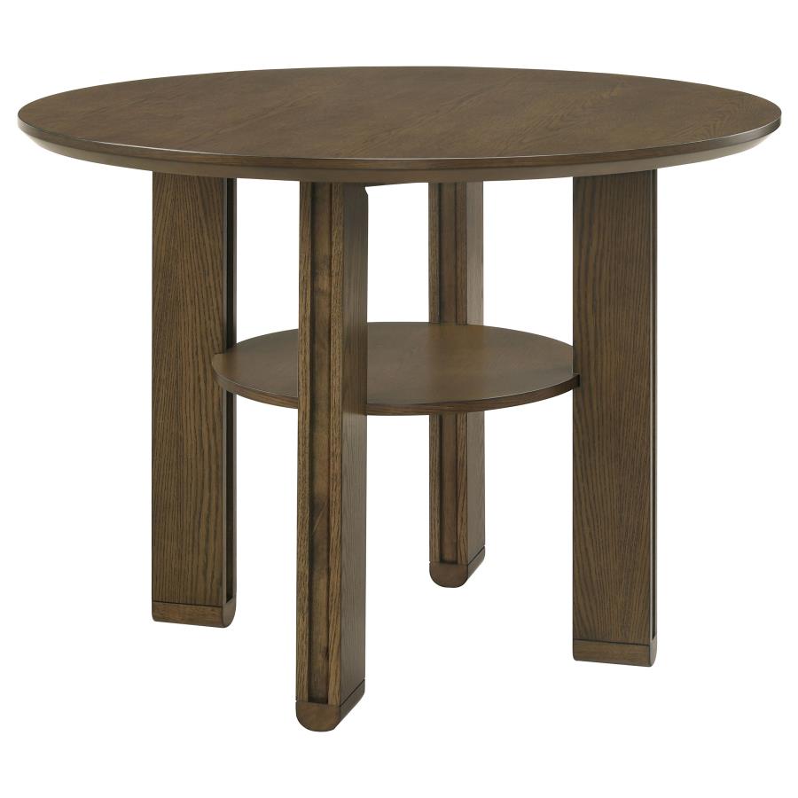 Ottowa 5-piece Round Counter Height Dining Room Set Brown view 3
