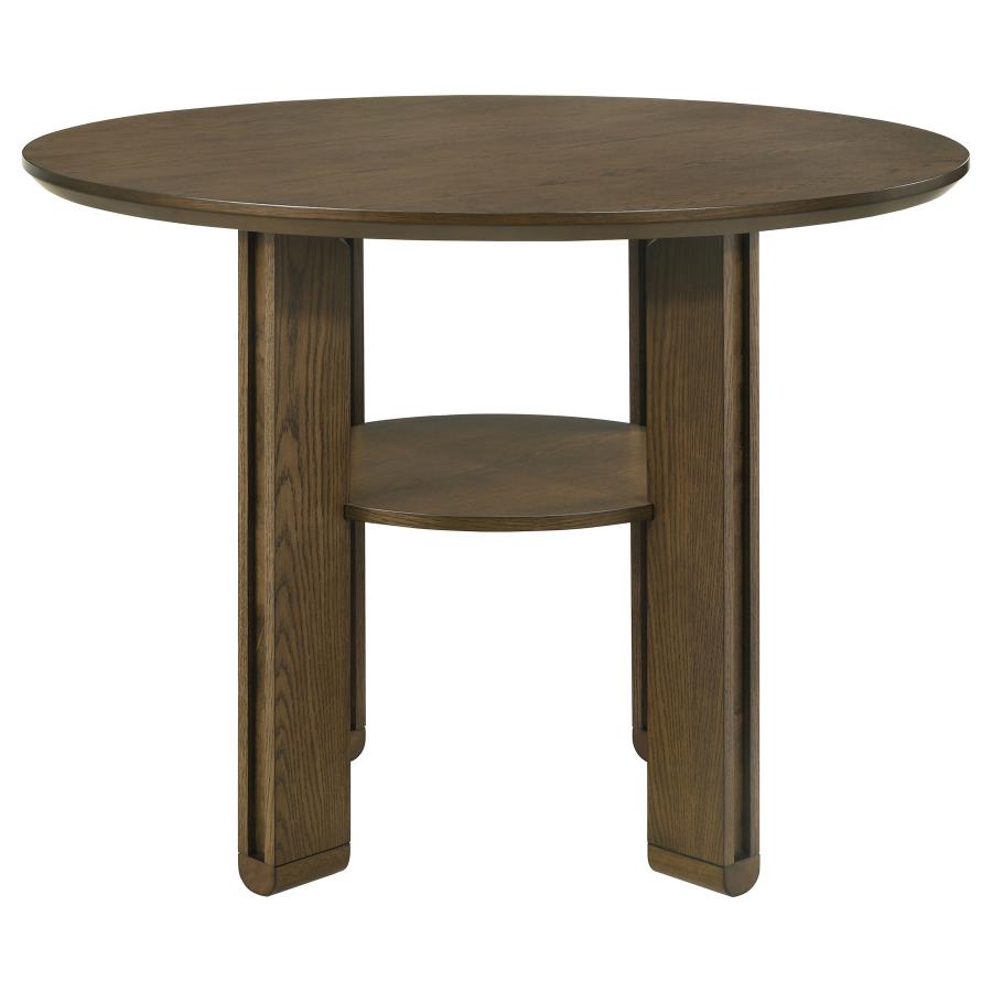 Ottowa 5-piece Round Counter Height Dining Room Set Brown view 4