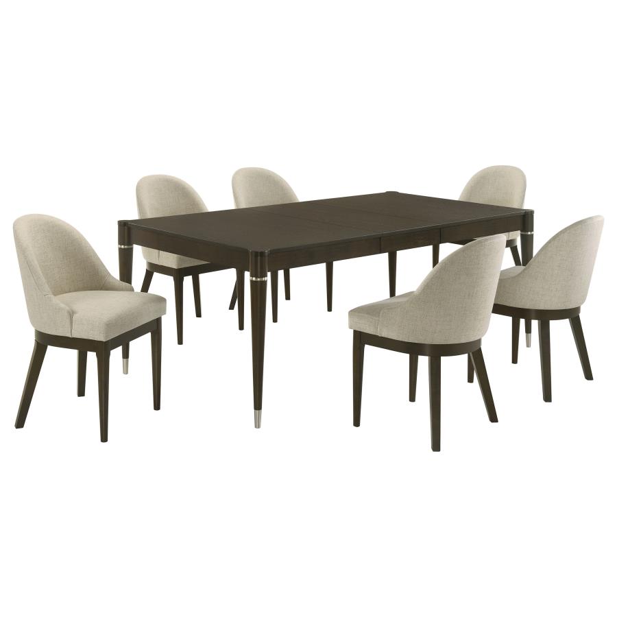 Reseda 7-piece Rectangular Dining Set Ash Brown view 2