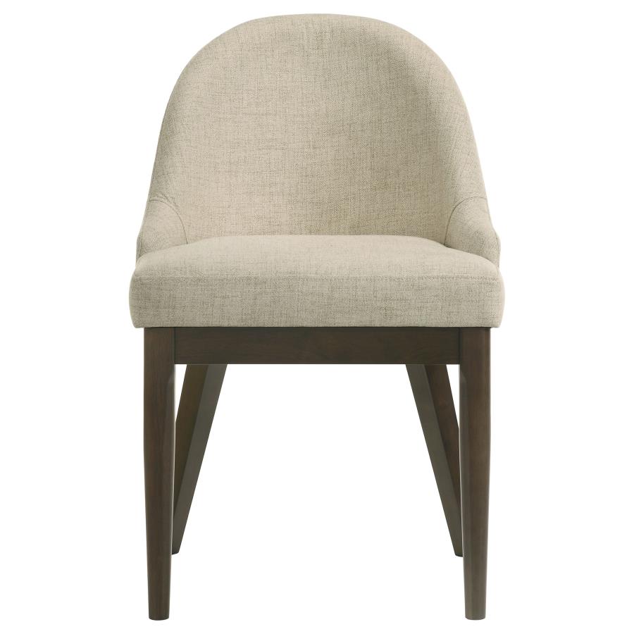 Reseda Upholstered Dining Side Chair Beige (Set of 2) view 4