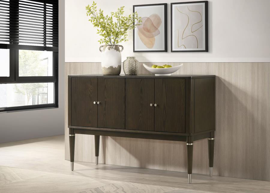 Reseda 4-door Dining Sideboard Server with Shelves Ash Brown view 2