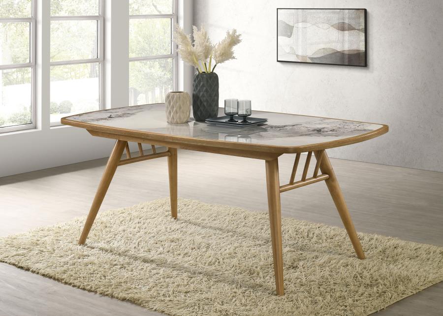 Croyden 73-inch Rectangular Dining Table Weathered Natural view 2