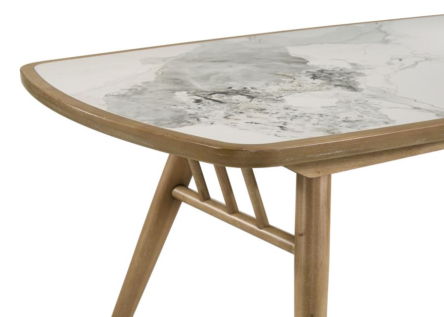 Croyden 73-inch Rectangular Dining Table Weathered Natural view 7