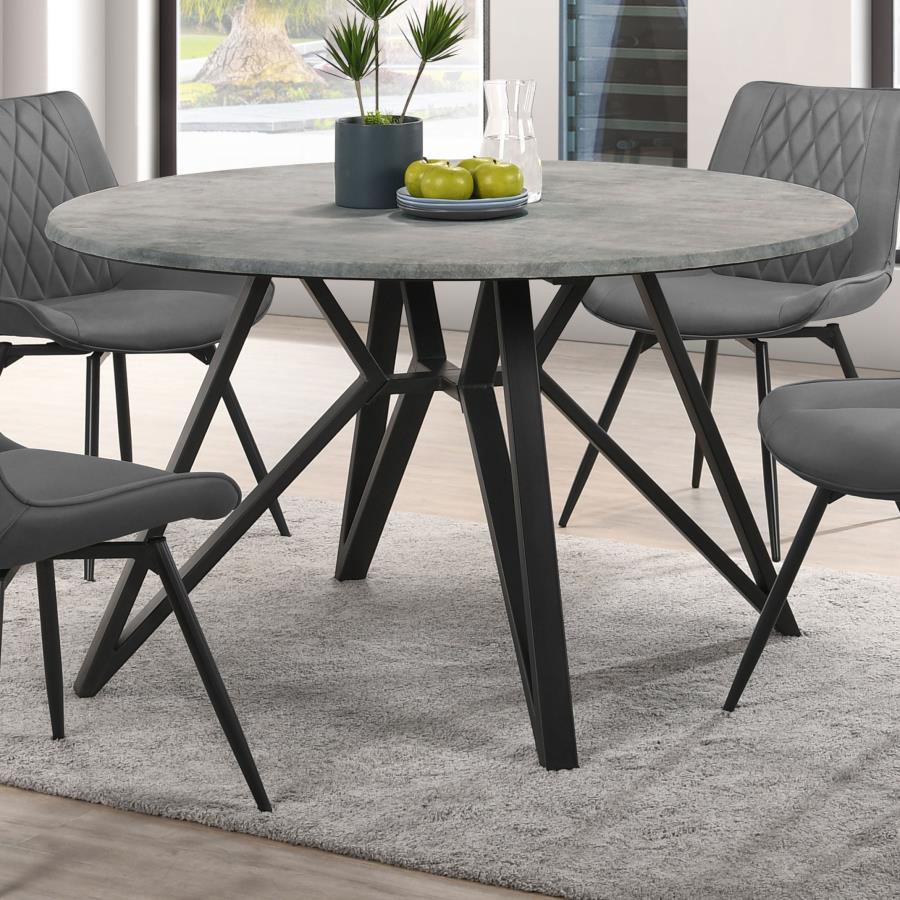 Neil Round 50-inch SmartTop Dining Table Gunmetal view 2