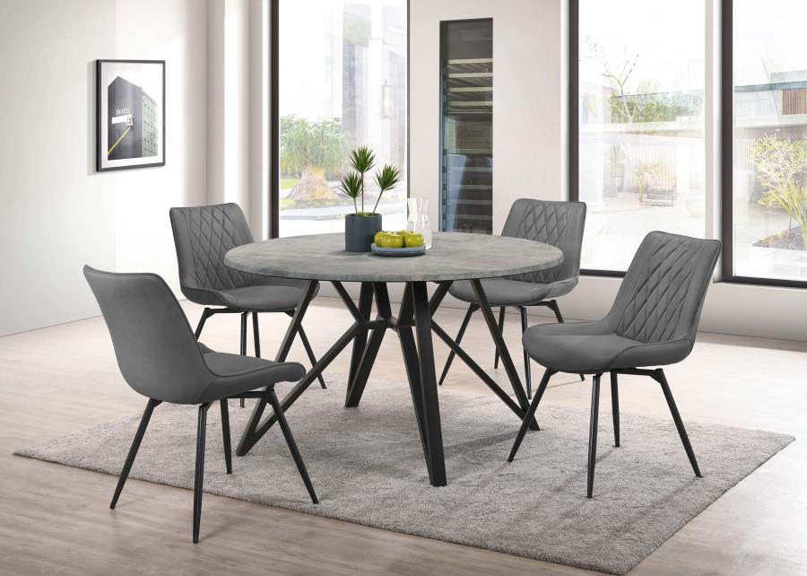 Neil Round 50-inch SmartTop Dining Table Gunmetal view 7
