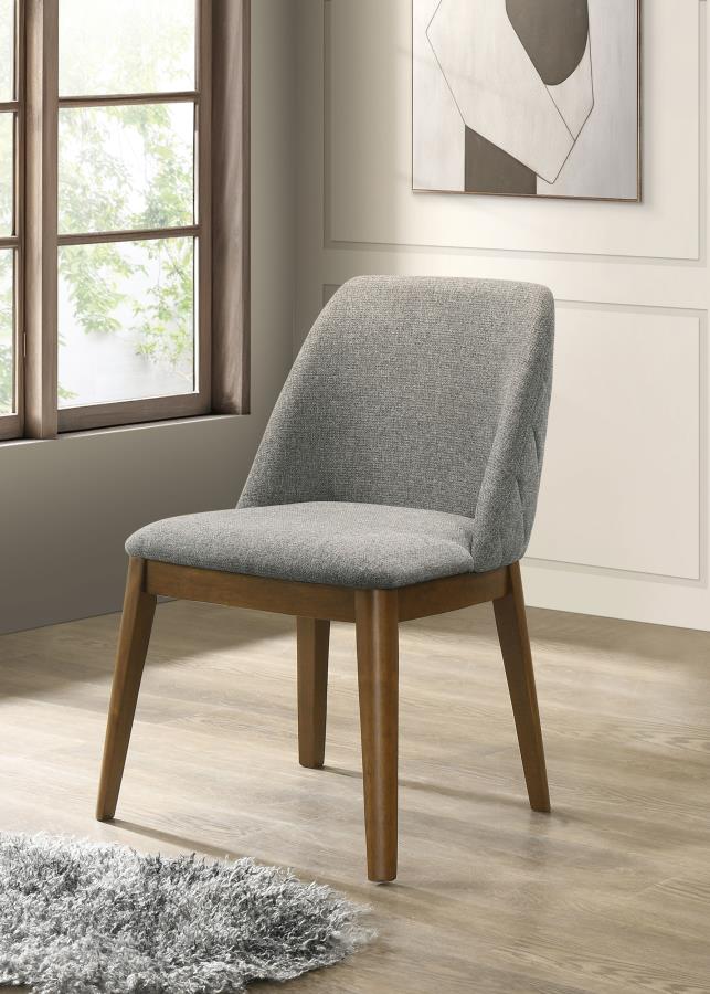 Franklin Upholstered Dining Side Chair Grey (Set of 2) view 2