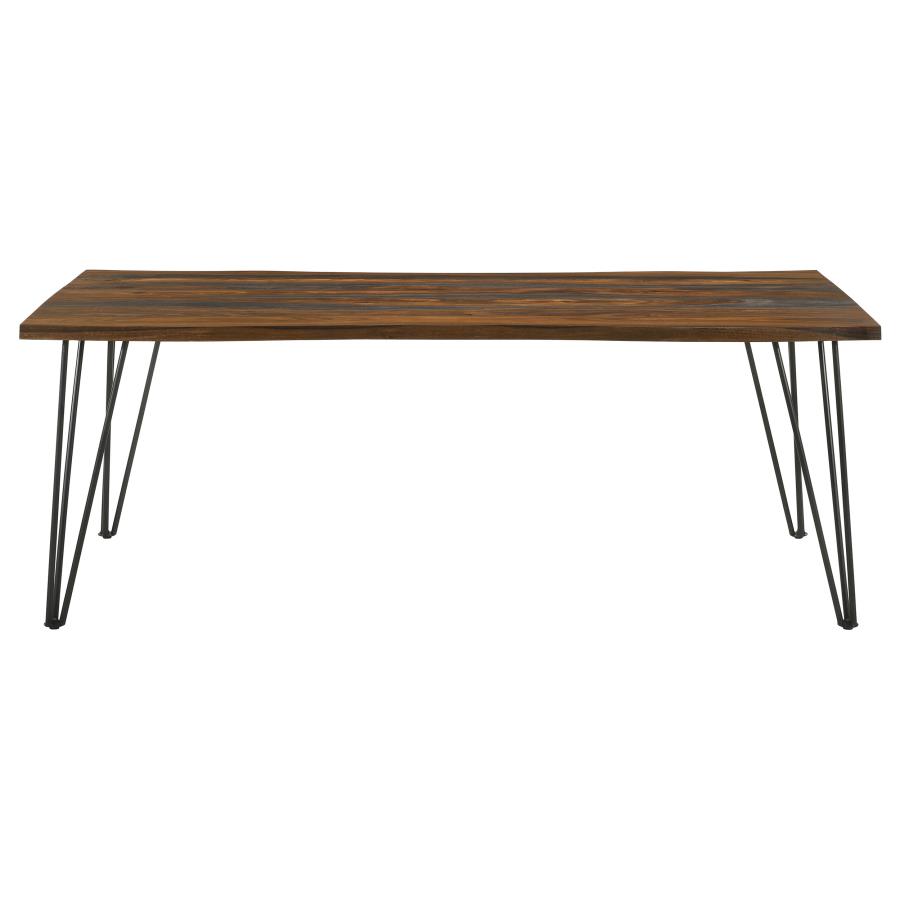 Neve 80-inch Live Edge Dining Table Grey Sheesham view 3